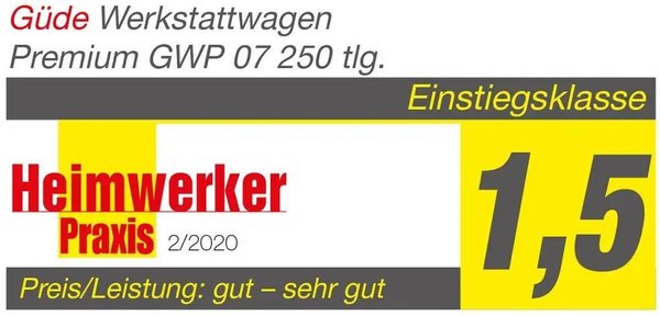 Güde Werkstattwagen Premium GWSP 07 250-teilig | belastbar bis 400 kg