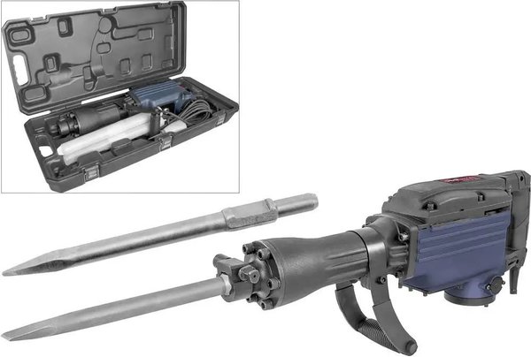 Güde Abbruchhammer MH1600 Bohrhammer Betonhammer 50J Schlagkraft 1600 Watt Leistung +2 Meißel+Koffer